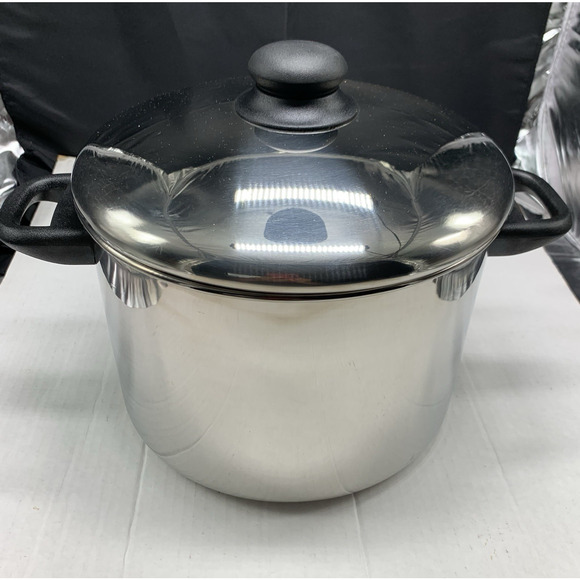 Tools Of The Trade 8 Quart Stainless Steel Stockpot Basics w/handles & Lid - Picture 2 of 8